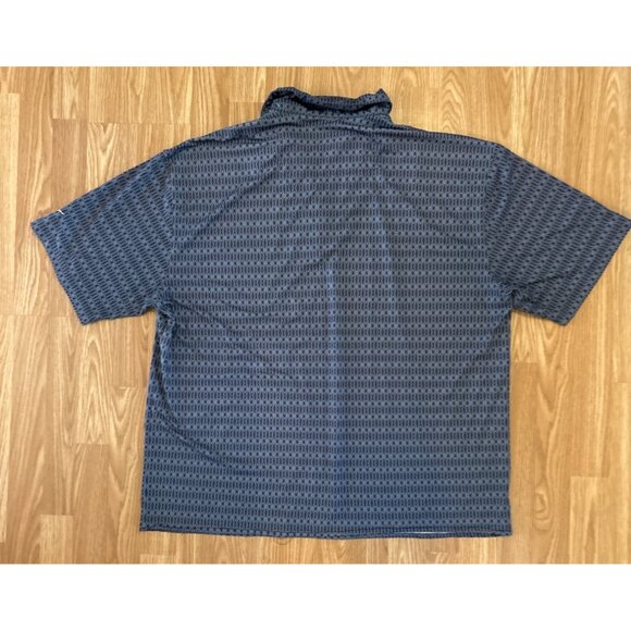 Nike Golf Polo Shirt XXL Raven South Mountain Fair Blue Charcoal Diamond Pattern - Picture 5 of 6